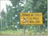  North-Central Arkansas:  The sign every driver wants to see.  Except the rain part.